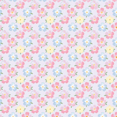 seamless pattern with flowers, Pastel Floral Pattern