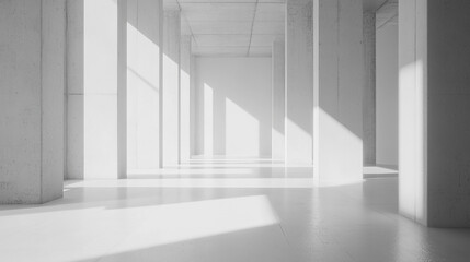 Obraz premium 光と影が映えるシンプルな空間