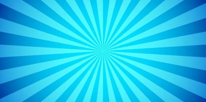 Seamless abstract sun ray blue and green Vintage sunbeam backdrop, boom, comic. Cartoon pop art template summer banner background.	

