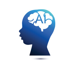 Artificial intelligence child icon