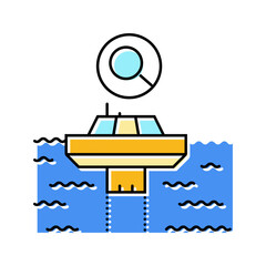 wave energy storage color icon vector. wave energy storage sign. isolated symbol illustration