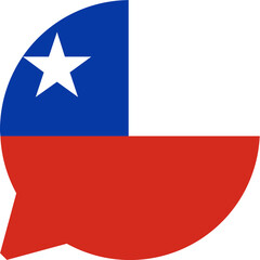 Chat Icon on Chile Flag