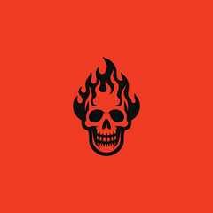 Skull fire logo