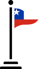 Country flag icon design in shape 