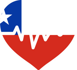 Chile Flag on Heart Beet icon