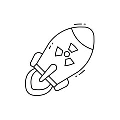 Nuclear bomb  vector icon