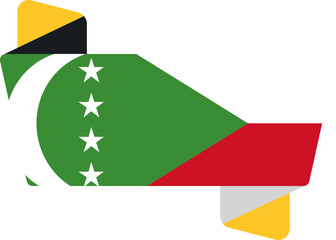 Folded Icon of Comoros Flag