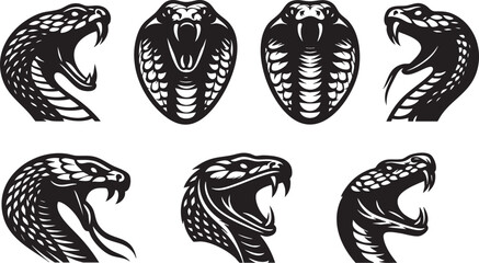 Venomous Cobra Head Logo Template
