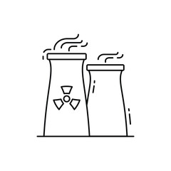 Nuclear energy vector icon