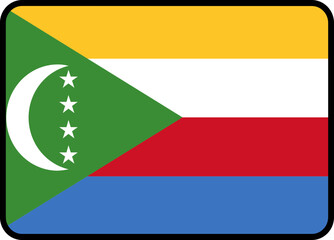 Comoros Flag Rounded Rectangle Icon