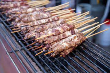 sheep arrosticini typical product of Abruzzo