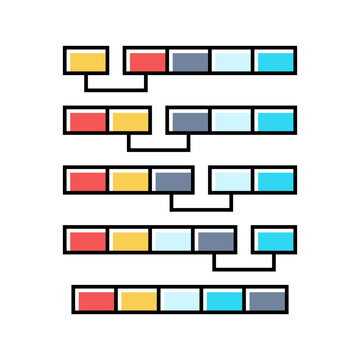 bubble sort algorithm color icon vector. bubble sort algorithm sign. isolated symbol illustration
