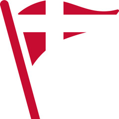 Denmark Flag Free Flown Icon