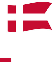 Denmark Flag Crisp Flown