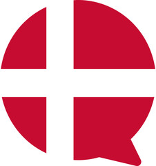 Naklejka premium Denmark Falg on Chat Icon