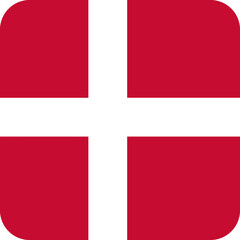 Denmark Flag Square Icon