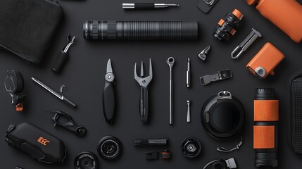 A wearable toolset featuring retractable pliers, laser pointers, and a mini screwdriver set