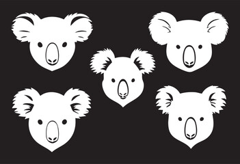 Koala Face Vector for Australian Animal Art
