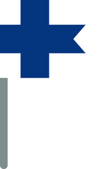 Obraz premium Finland Flag On Crisp Corners