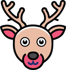 vector Icon of Reindeer 