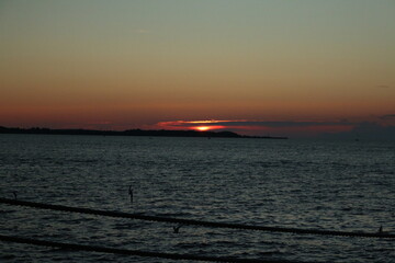 sunset over the sea