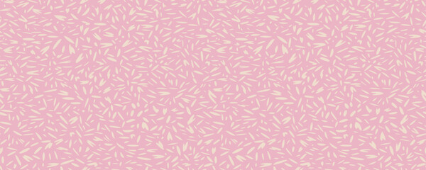Pastel pink seamless pattern with vector hand drawn spotted. Abstract organic shapes, drops, spots, circles, snowflakes print. Simple painted texture for print.