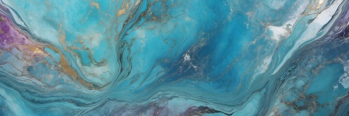 Design Vorlage - Wunderschöner Farbverlauf Banner - Flüssige Farben - Acrylic Pouring