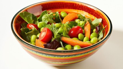 Vibrant Veggie Salad in a Colorful Bowl