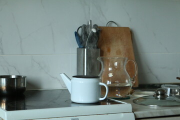 coffee maker in the kitchen