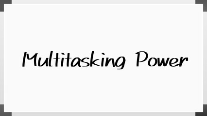 Multitasking Power のホワイトボード風イラスト