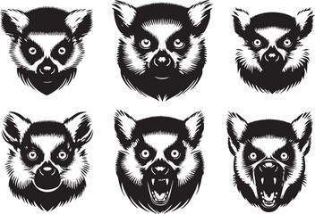 Fototapeta premium Cute Lemur Profile Graphic Artwork 