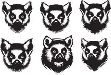 Fototapeta premium Abstract Lemur Illustration for Wildlife Art 