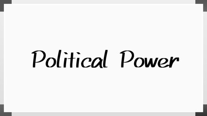 Political Power のホワイトボード風イラスト