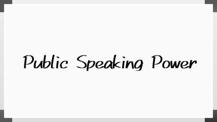 Public Speaking Power のホワイトボード風イラスト