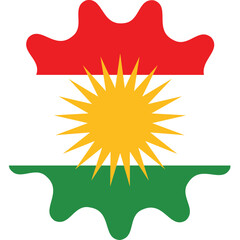 Iraqi kurdistan Flag Smooth Sides Icon