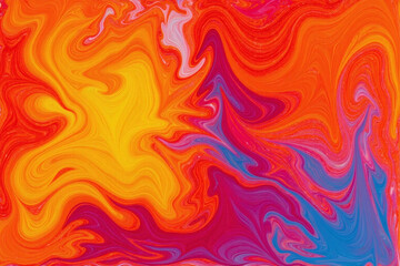 Vibrant abstract painting swirling brushstrokes bold colors texture