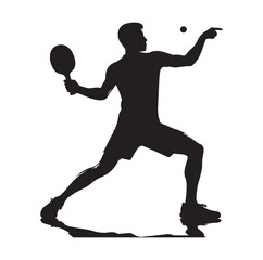 table tennis silhouette vector illustration
