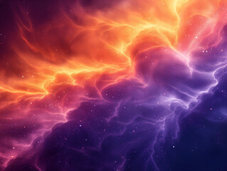 Fototapeta premium Vibrant cosmic colors blend in an ethereal nebula. Generative AI