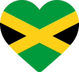 Heart Icon on Jamaica Flag