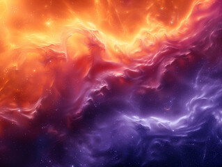 Obraz premium Colorful cosmic clouds showcase vibrant space elements. Generative AI