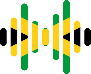 Jamaica flag on Audio Wave icon