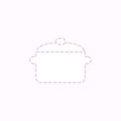 シンプルな波線の鍋アイコン♪