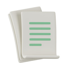 3d icon of document paper isolated on background © nuchao