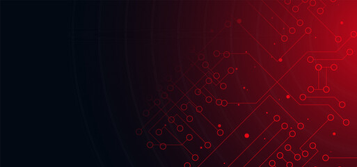 Red abstract background, Digital technology futuristic internet network connection, cloud cyber information communication, Ai big data science, innovation future tech, line dot illustration vector 3d
