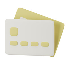 3d icon of credit cards isolated on background
