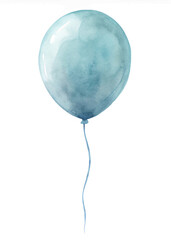 A blue balloon with a string attached to it