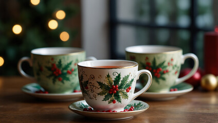 Fototapeta premium Tea Cup and mug for chirstmas 