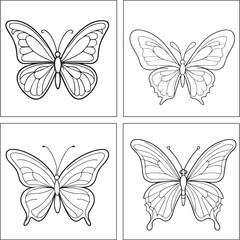 Fototapeta premium Butterfly Coloring Page