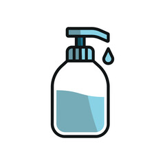 Fototapeta premium Liquid soap icon features clean lines and elegance, enhancing any digital concept.