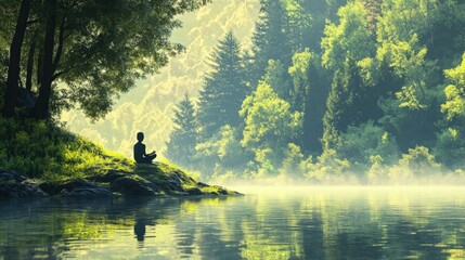 Tranquil Lake Meditation: Finding Inner Peace in Nature's Embrace